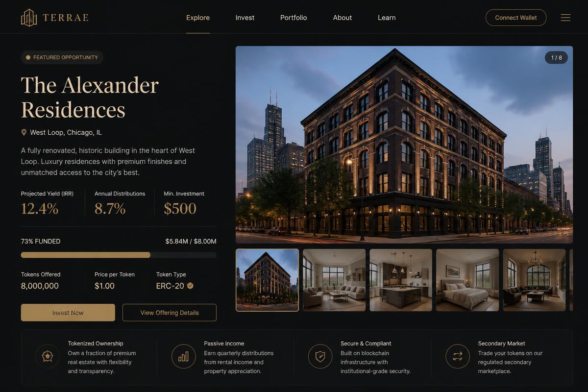 PropToken: Tokenized real estate demo design